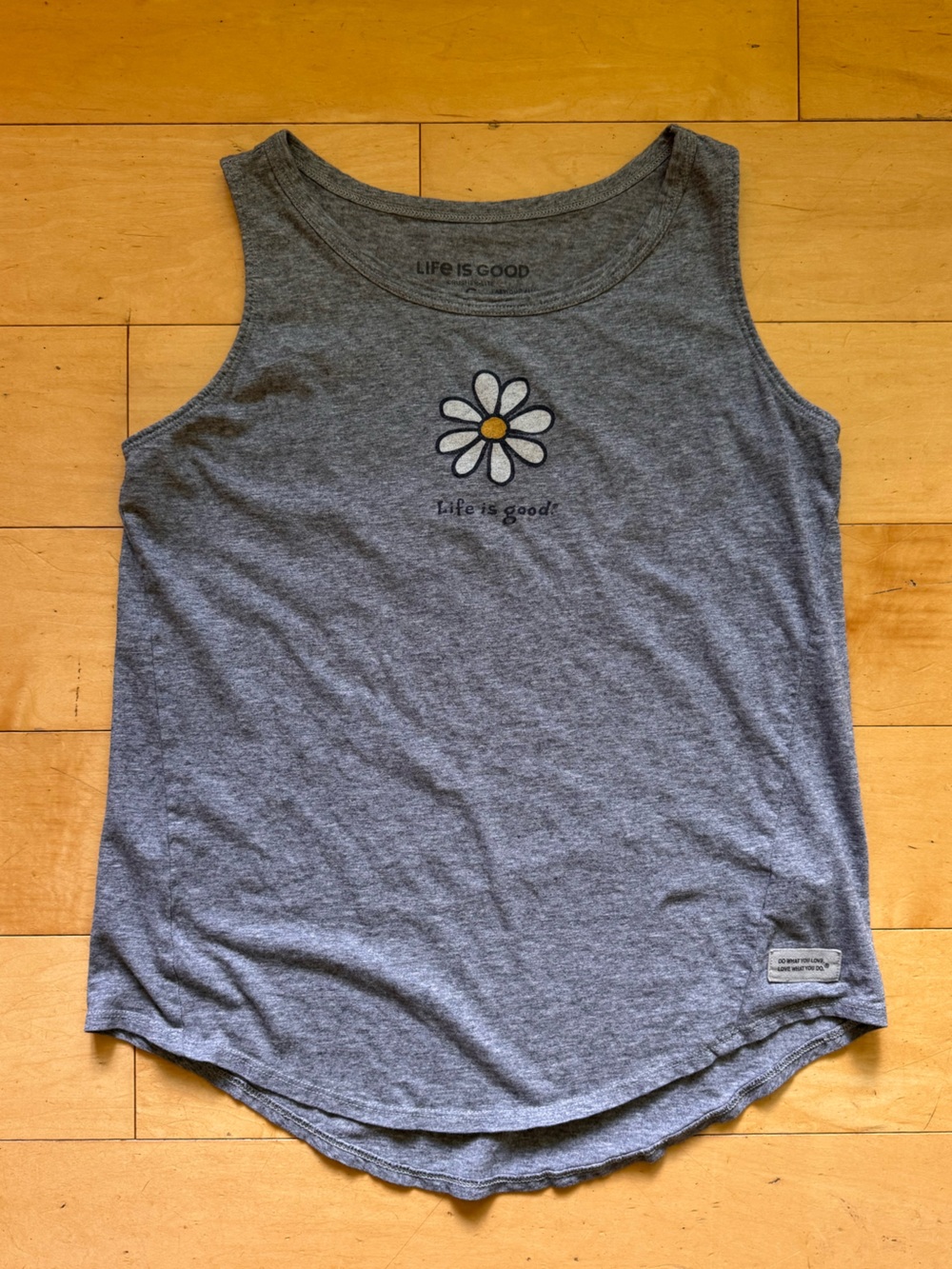 Life Is Good Women's Daisy Crusher Lite Tank Top Shirt, sz Small, cotton, flower